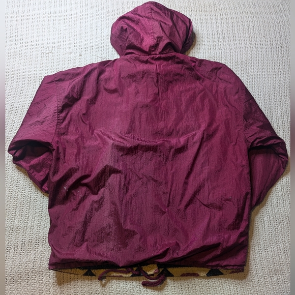 VTG Gottschalks Windbreaker Reversible Aztec Southwestern Fleece Women's Small - Picture 4 of 11